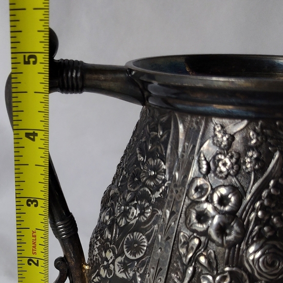 19th-Century Reed & Barton (SP) High Relief Victorian Pitcher - Picture 7 of 10